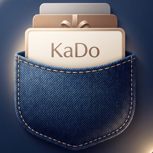 Icône de KaDo Poche : une poche de jean avec des cartes cadeaux